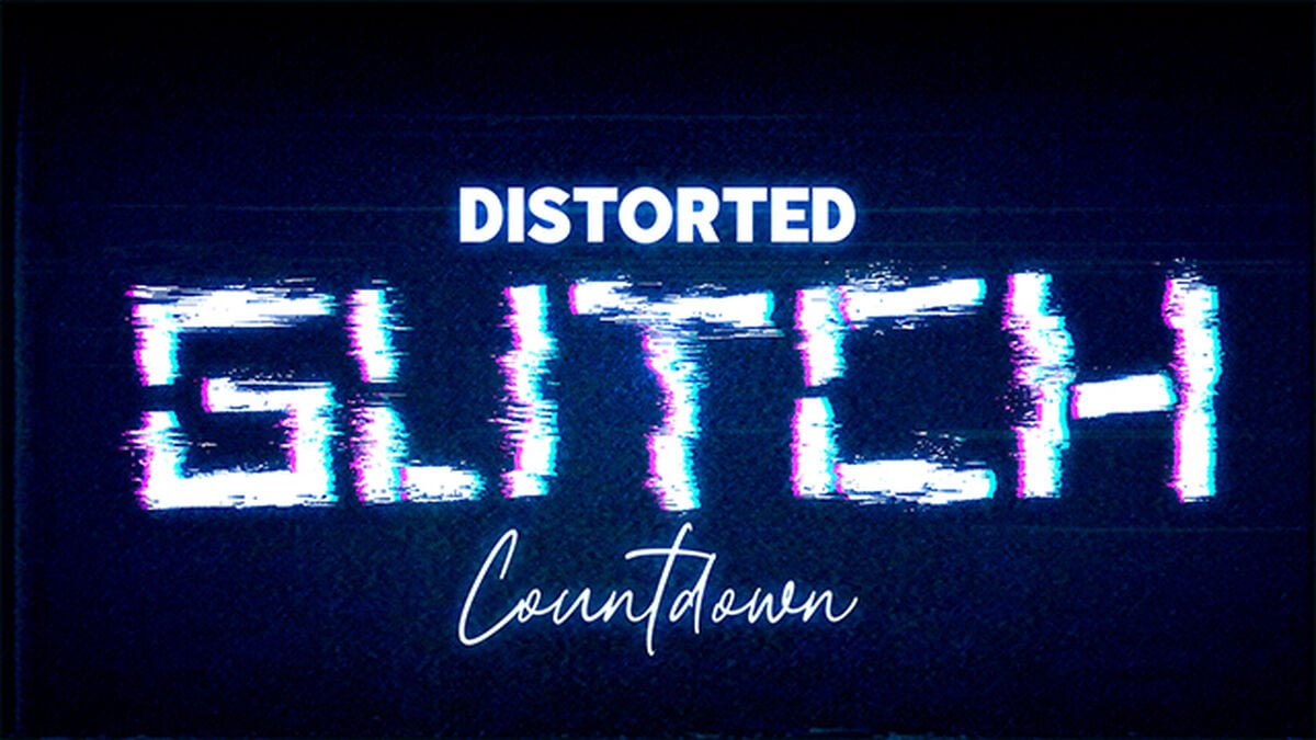 Distorted Glitch Purple Countdown image number null
